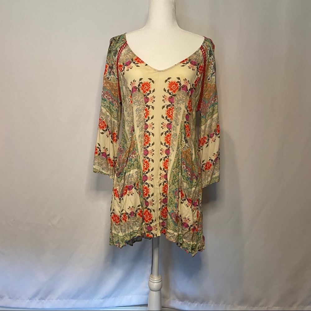 🌟 2 for $20 En Creme floral print peasant dress